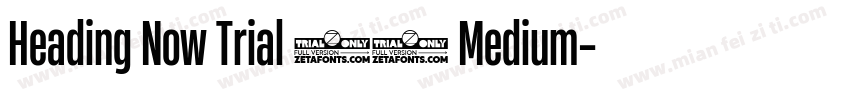 Heading Now Trial 35 Medium字体转换